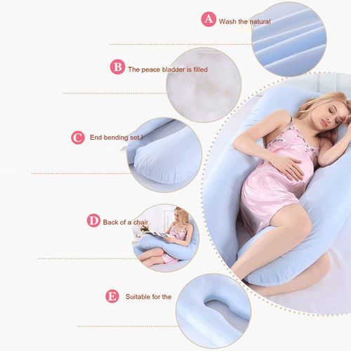 Pregnant Women Pillow Side Sleeper Cotton Washable U-Type Pillow Only