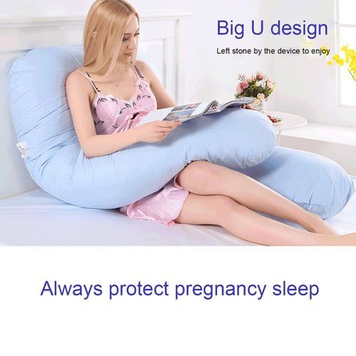 Pregnant Women Pillow Side Sleeper Cotton Washable U-Type Pillow Only