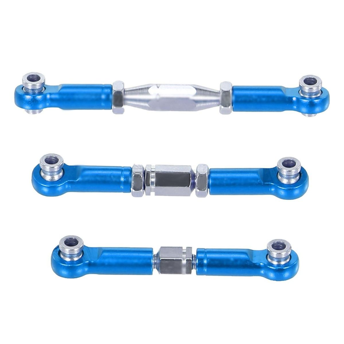 for WLtoys XKS 1/14 144001 RC Car 7pcs Steel Link Rods Pull Rods Aluminium Alloy Rod Ends RC Car Parts for RC Racing Car Buggy Off-road Car