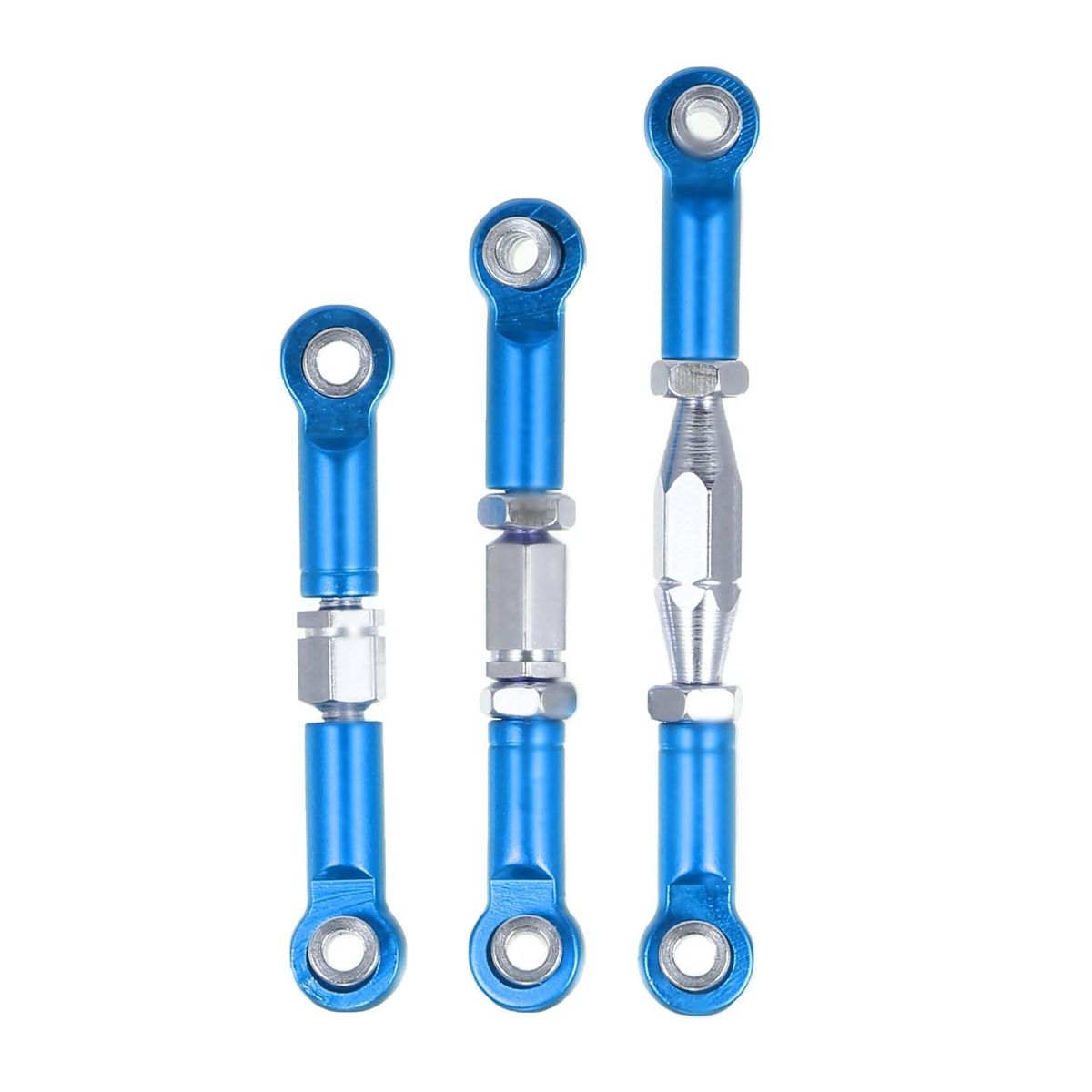 for WLtoys XKS 1/14 144001 RC Car 7pcs Steel Link Rods Pull Rods Aluminium Alloy Rod Ends RC Car Parts for RC Racing Car Buggy Off-road Car