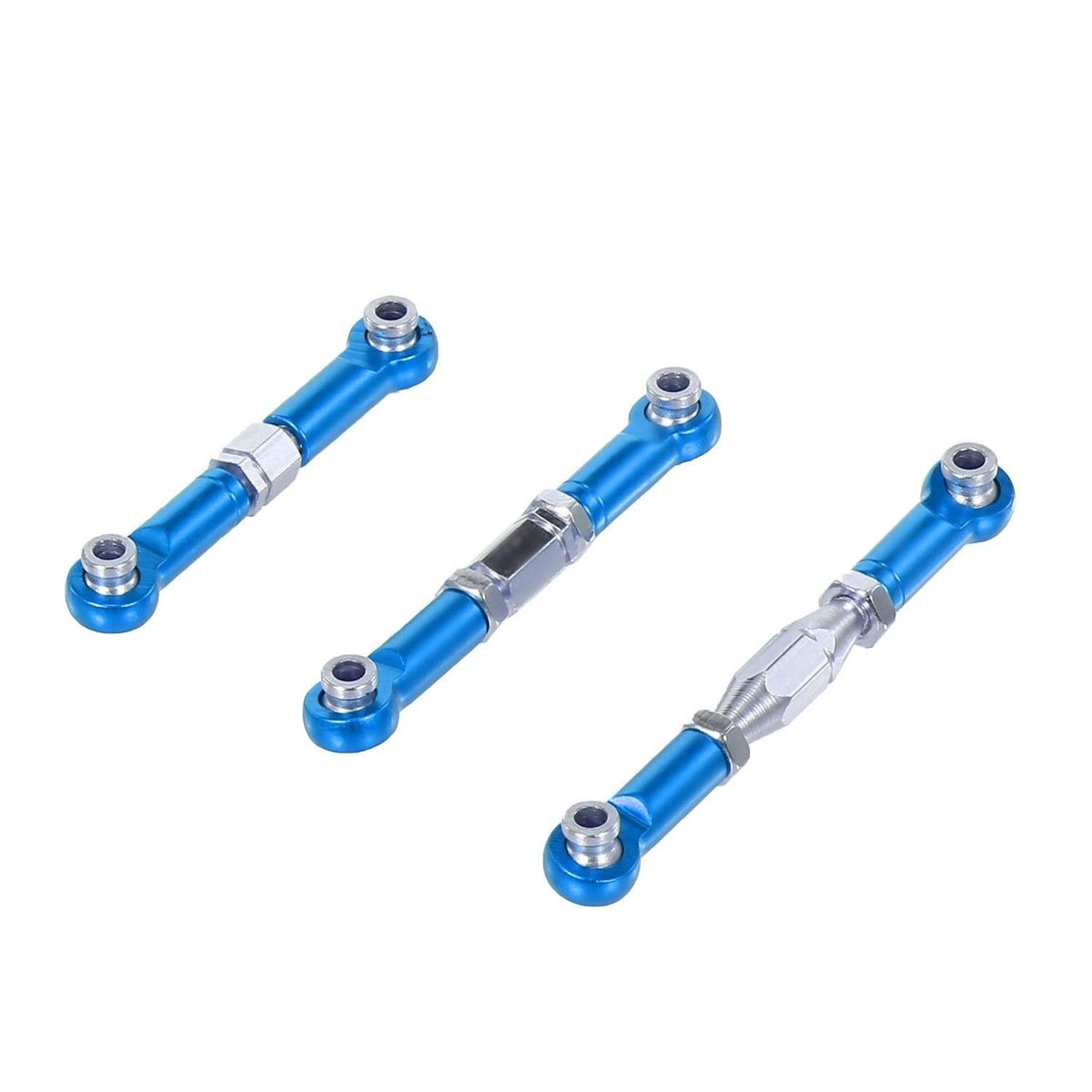 for WLtoys XKS 1/14 144001 RC Car 7pcs Steel Link Rods Pull Rods Aluminium Alloy Rod Ends RC Car Parts for RC Racing Car Buggy Off-road Car