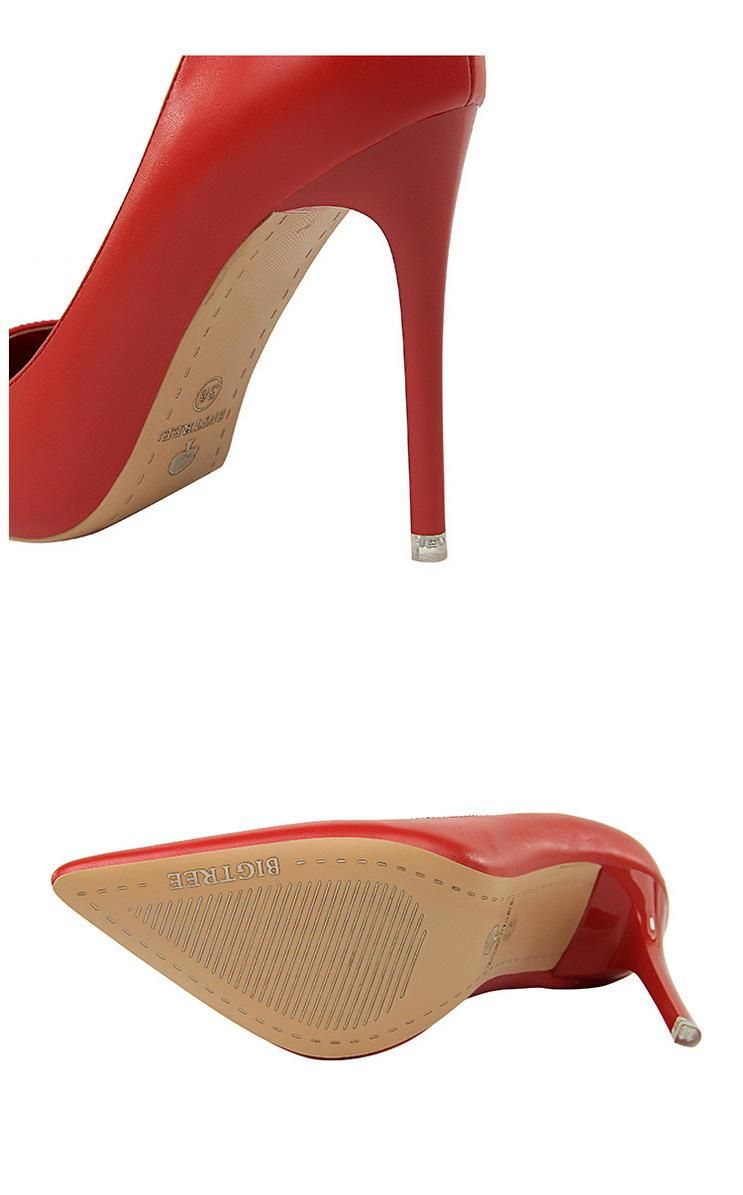 Women's high heels 7.5CM simple high heels Red