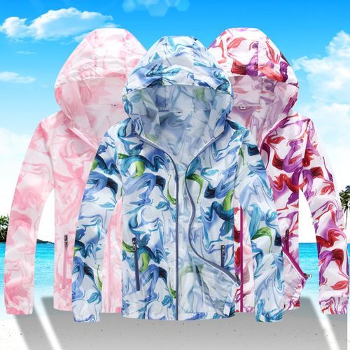 Sun Protection Anti UV Men Women Trip Outdoor Camping Hiking Tops Shirt Zipper Hooded Unisex Jacket