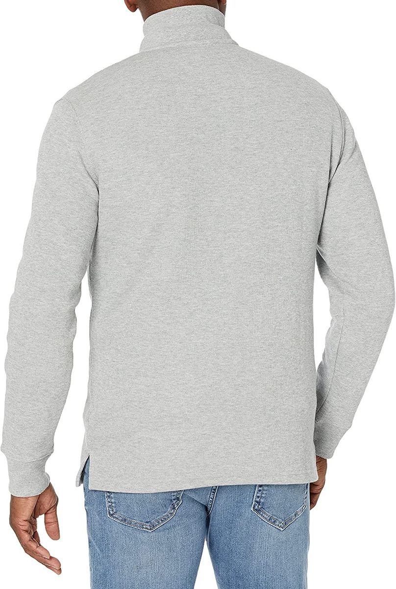 Essentials Men's Quarter-Zip French Rib Sweater