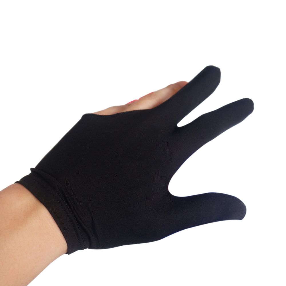 Lixada Absorbent Billiard Gloves Three Fingers Spandex Cue