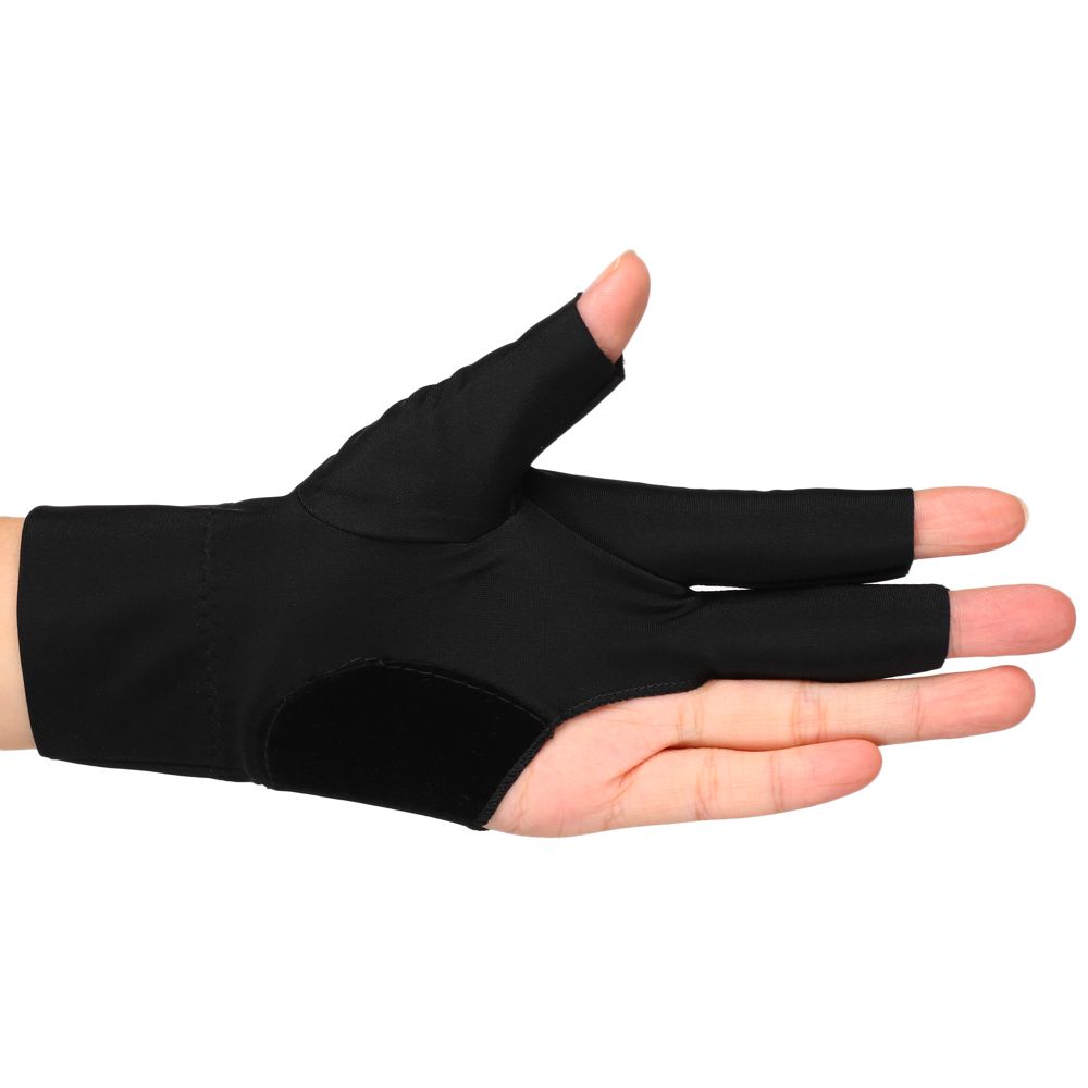 Lixada Absorbent Billiard Gloves Three Fingers Spandex Cue
