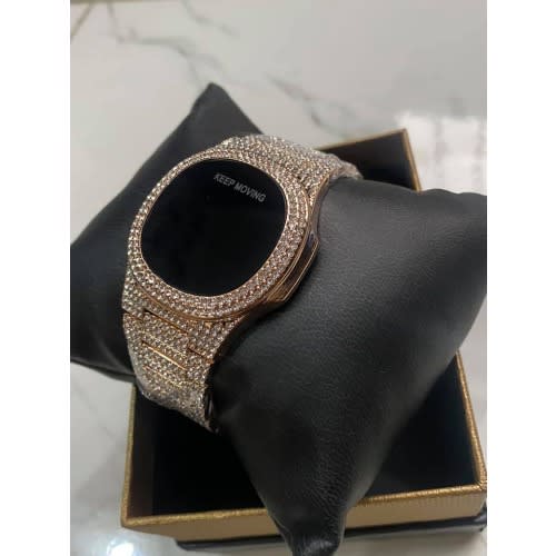 Luxury Iced Men's Rose Gold Wrist Watch