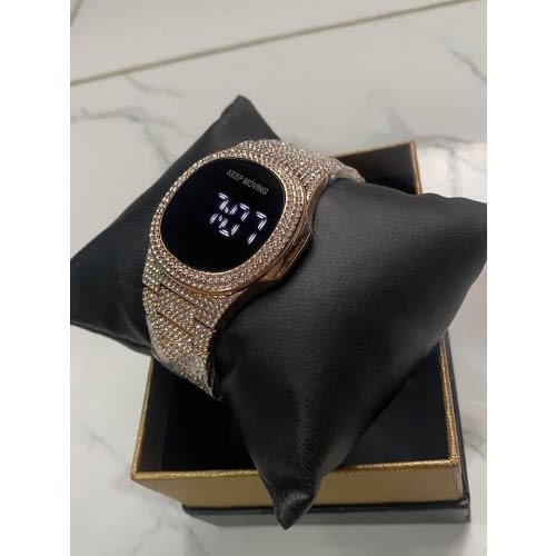 Luxury Iced Men's Rose Gold Wrist Watch