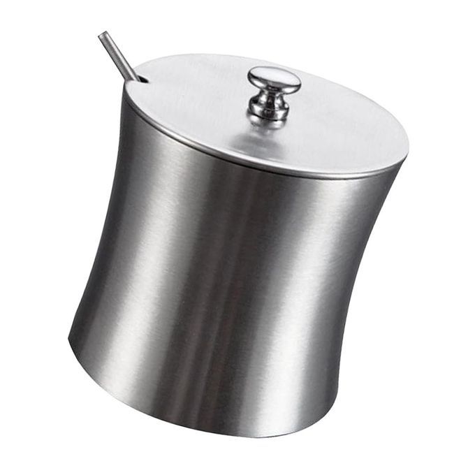 Stainless Steel Cruet Spice Jar Condiment Seasoning Pot Sugar Bowl Box