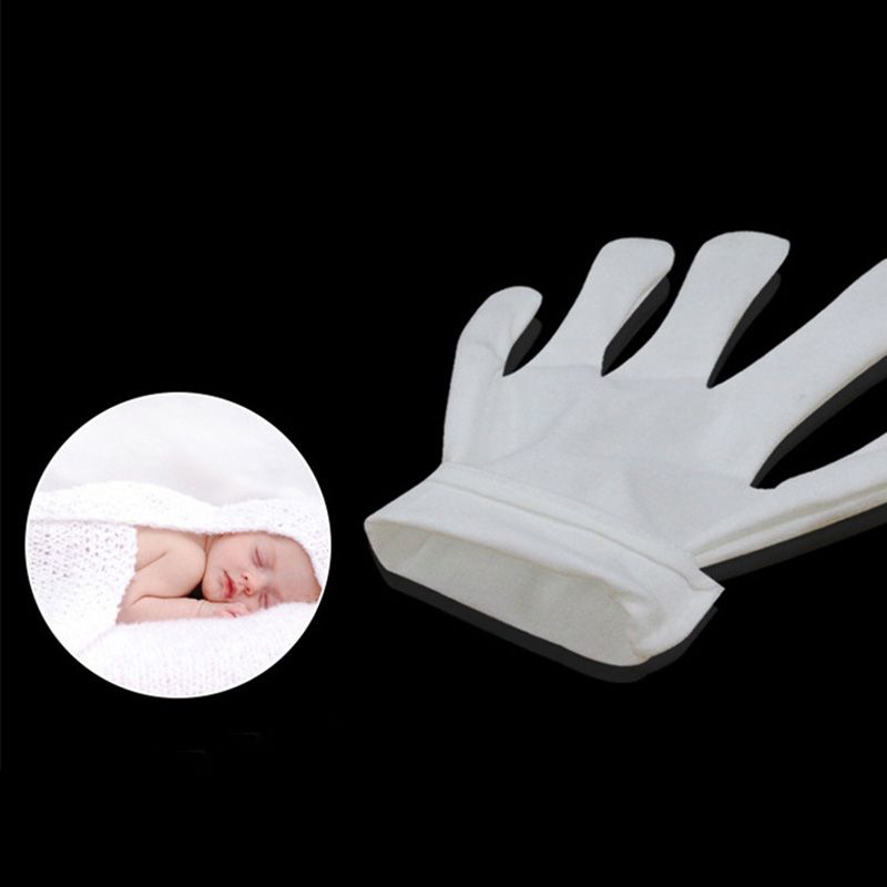 12 Pairs Cotton White Soft Gloves Costume Jewellery Work