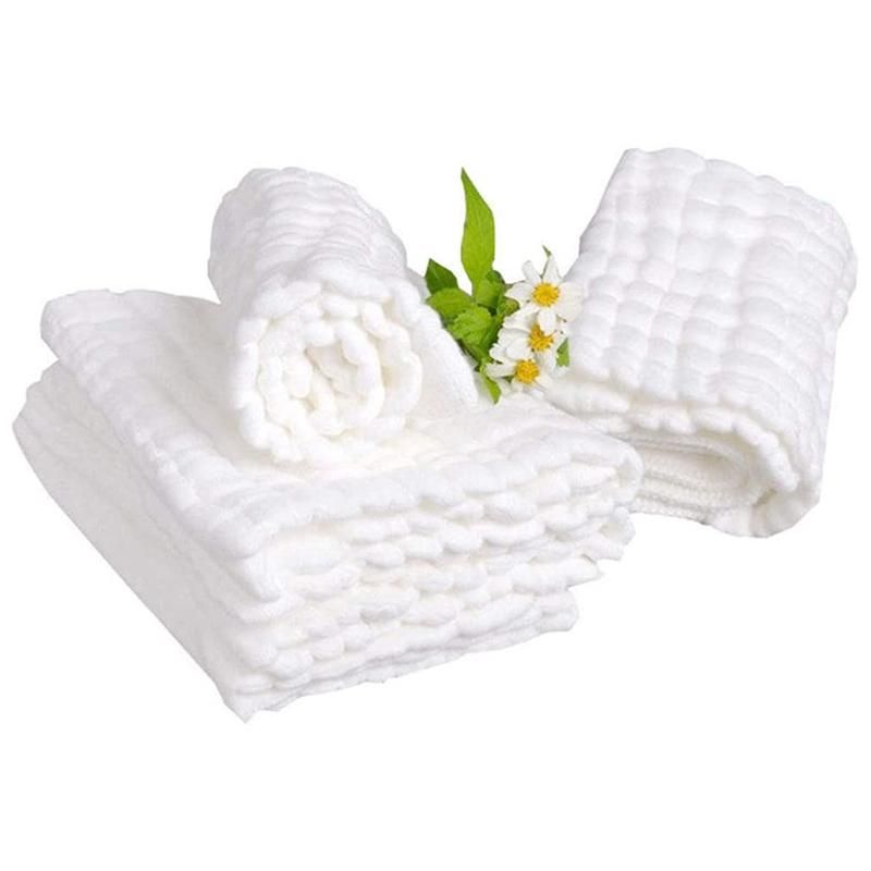 Baby Muslin Bath Towels, 10 Pack Cotton Baby Face