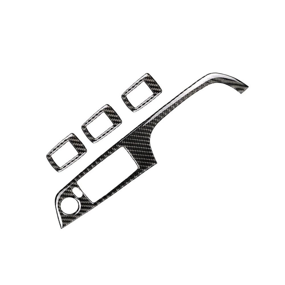 Carbon Fiber Window Lifter Switch Buttons Decorative Frame Cover Trim Interior Molding Sticker for BMW E90 E92 E93 3series 2005-2012
