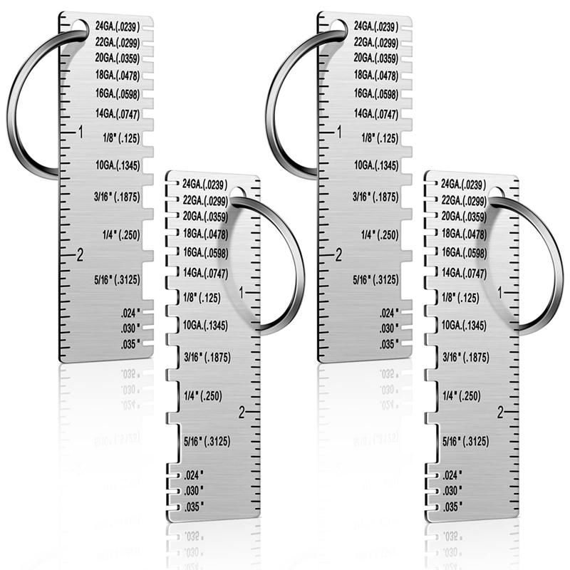 4Pcs Double Sided Wire Metal Sheet Thickness Gauge Wire Meas