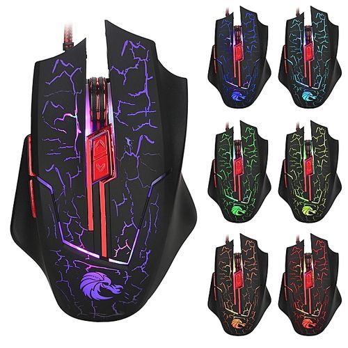 Koaisd Computer Accessories 5500 DPI Optical USB Wired Gaming Mouse Mice For PC Laptop Computer BK