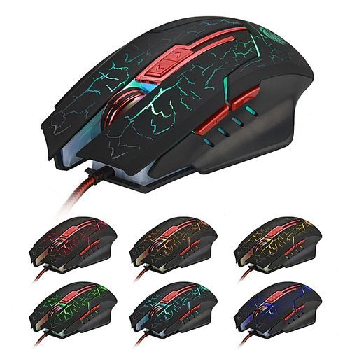 Koaisd Computer Accessories 5500 DPI Optical USB Wired Gaming Mouse Mice For PC Laptop Computer BK