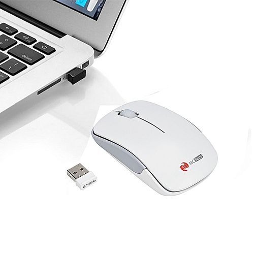 Koaisd Computer Accessories MC-Siate Wireless Optical Mouse 2.4GHz Quality Mice USB 2.0 Receiver For PC WH