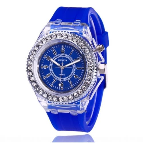 Led Light Rhinestones Wrist Watch - Set Of 3