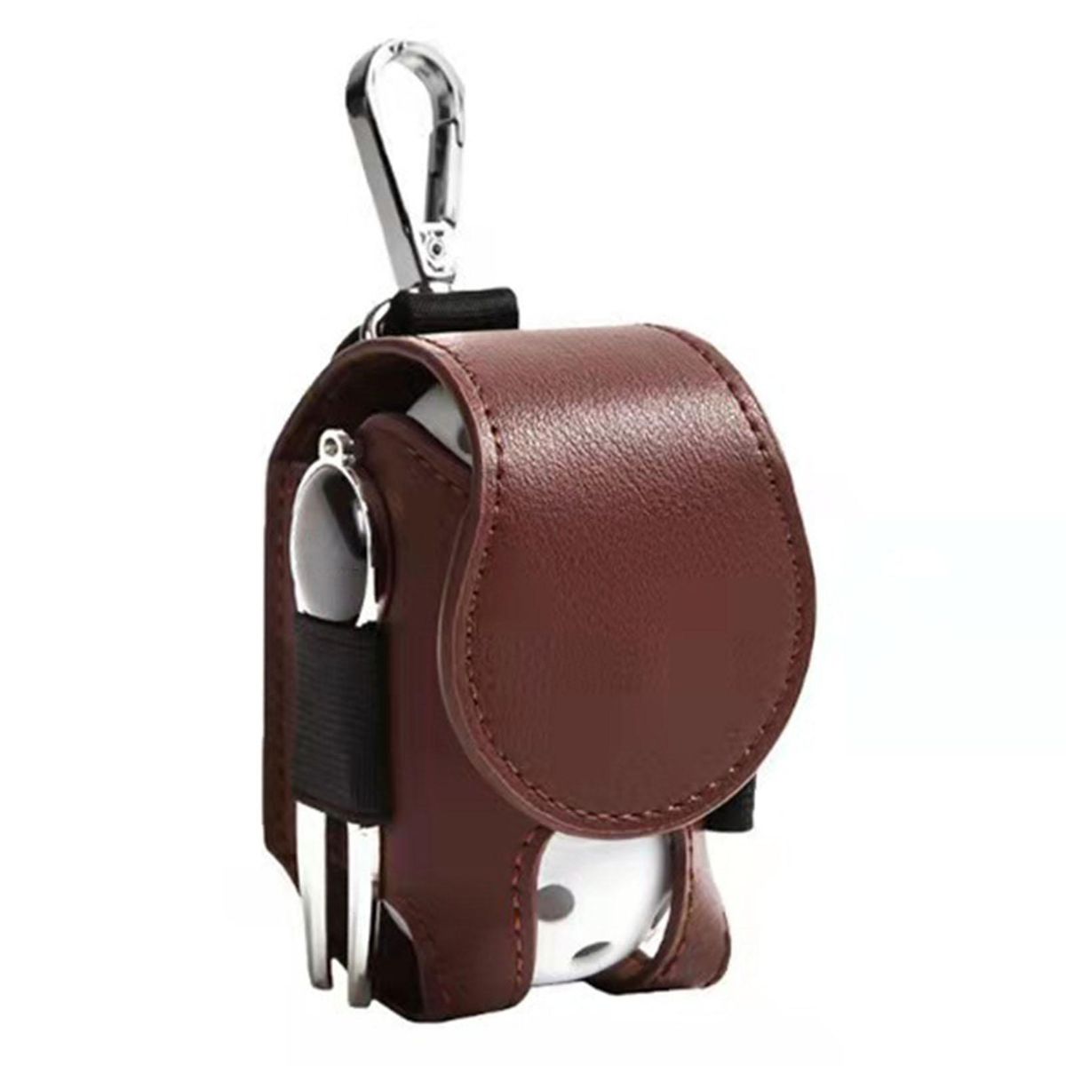 Golf Ball Waist Bag Golf Ball Waist Bag Holder Storage Pouch Brown