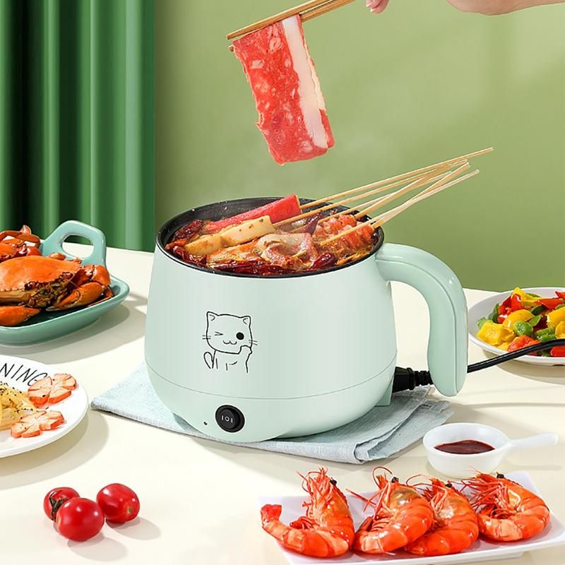 Electric Cooking Machine Household Samll 1-2 People Hot Pot Multi Electric Rice Cooker Non-Stick Pan Beige EU Plug B