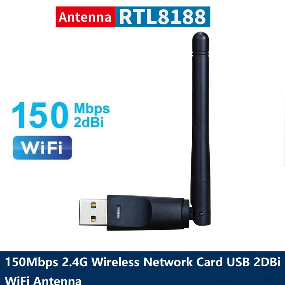 150Mbps 2.4G Ralink-RT8188 Wireless Network Card USB 2DBi WiFi