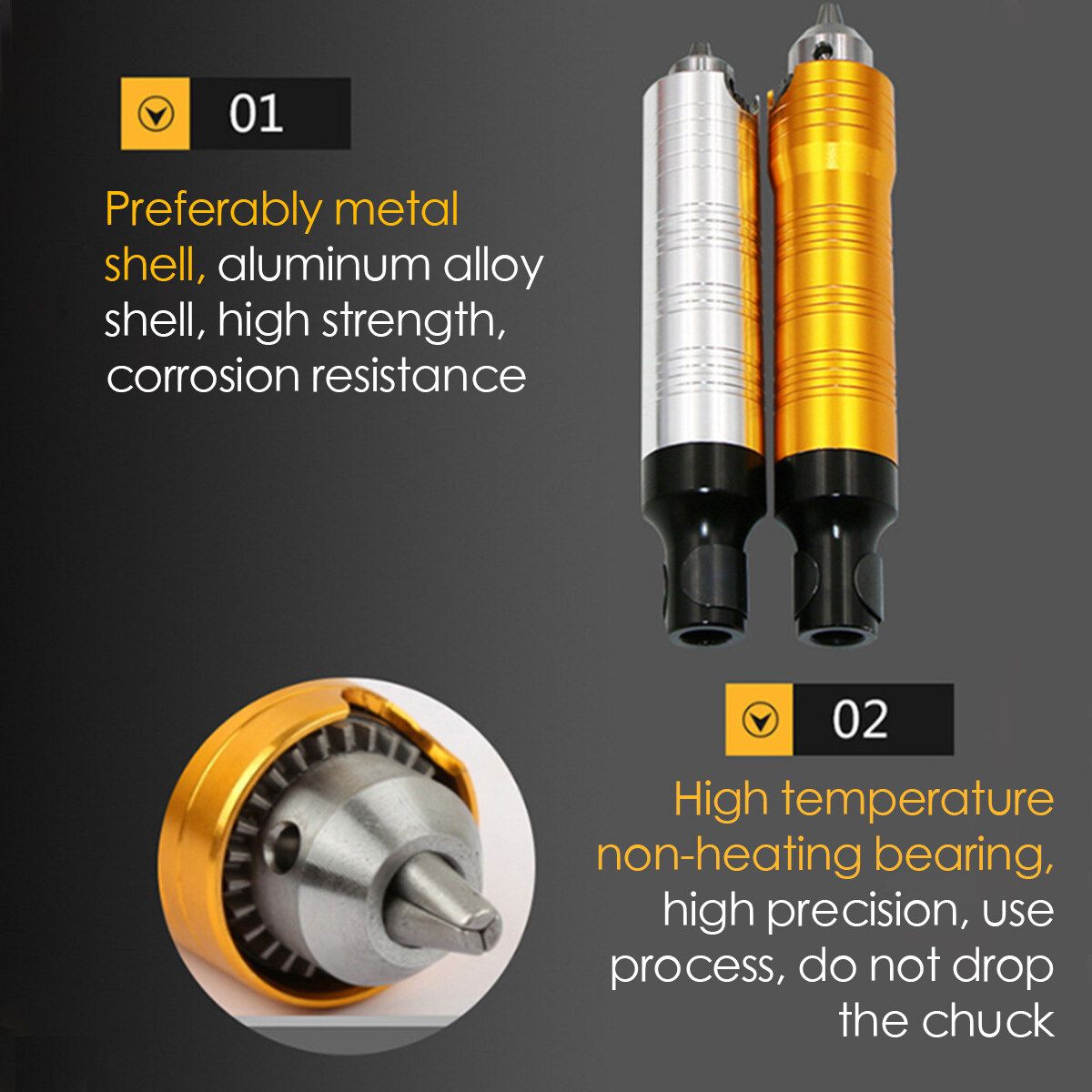 Grinding Machine Handle With Wrench Flexible Shaft For Crane/Electric Grinder 0.3-6.5mm Gold Handle