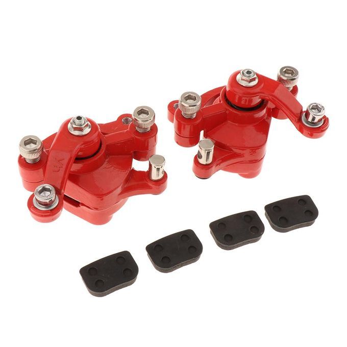 2 Pieces Metal Left+Right Disc Brake Caliper For Pocket Bike,Go Kart