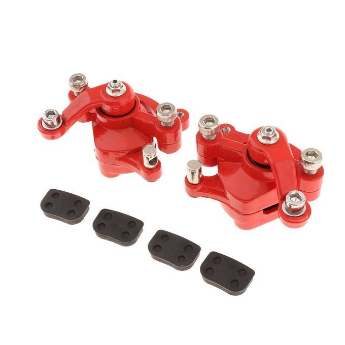 2 Pieces Metal Left+Right Disc Brake Caliper For Pocket Bike,Go Kart