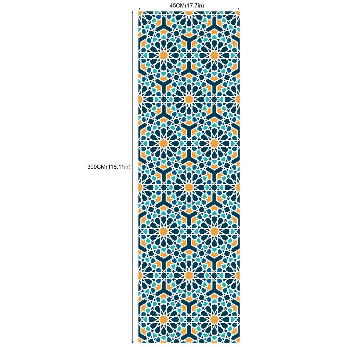 Watercolor Flower Terrazzo Living Room Bedroom Self-Adhesive and Removable Wallpaper (45cm * 300cm)