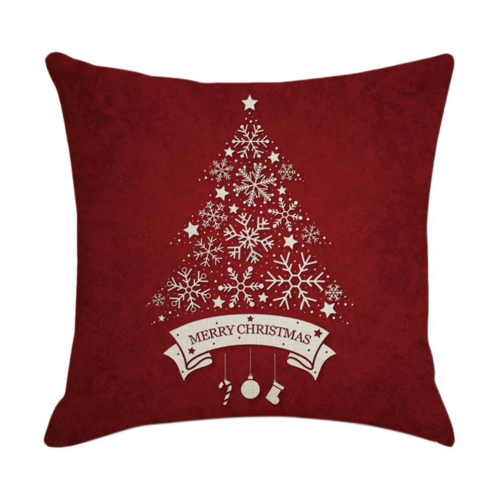 Christmas Pillowcase Item-New Santa Square Home Decor Linen Pillow Cases Cushion Covers for Sofa Car Gift 45X45cm