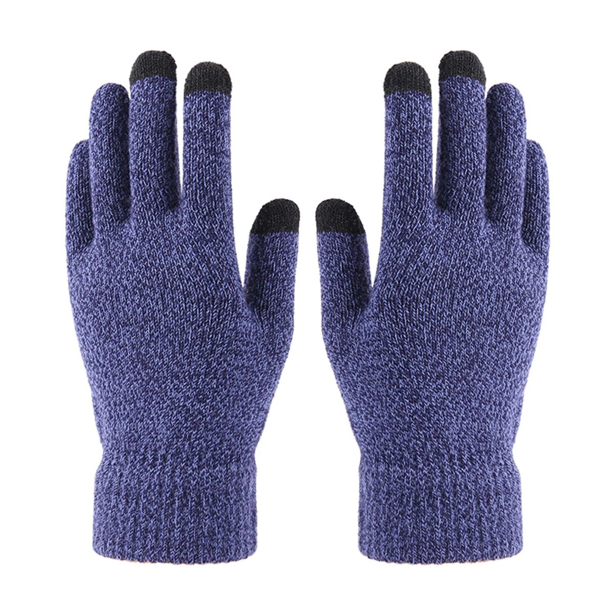 Warm Winter Gloves Touch Screen Knitted Mitten Dark Green