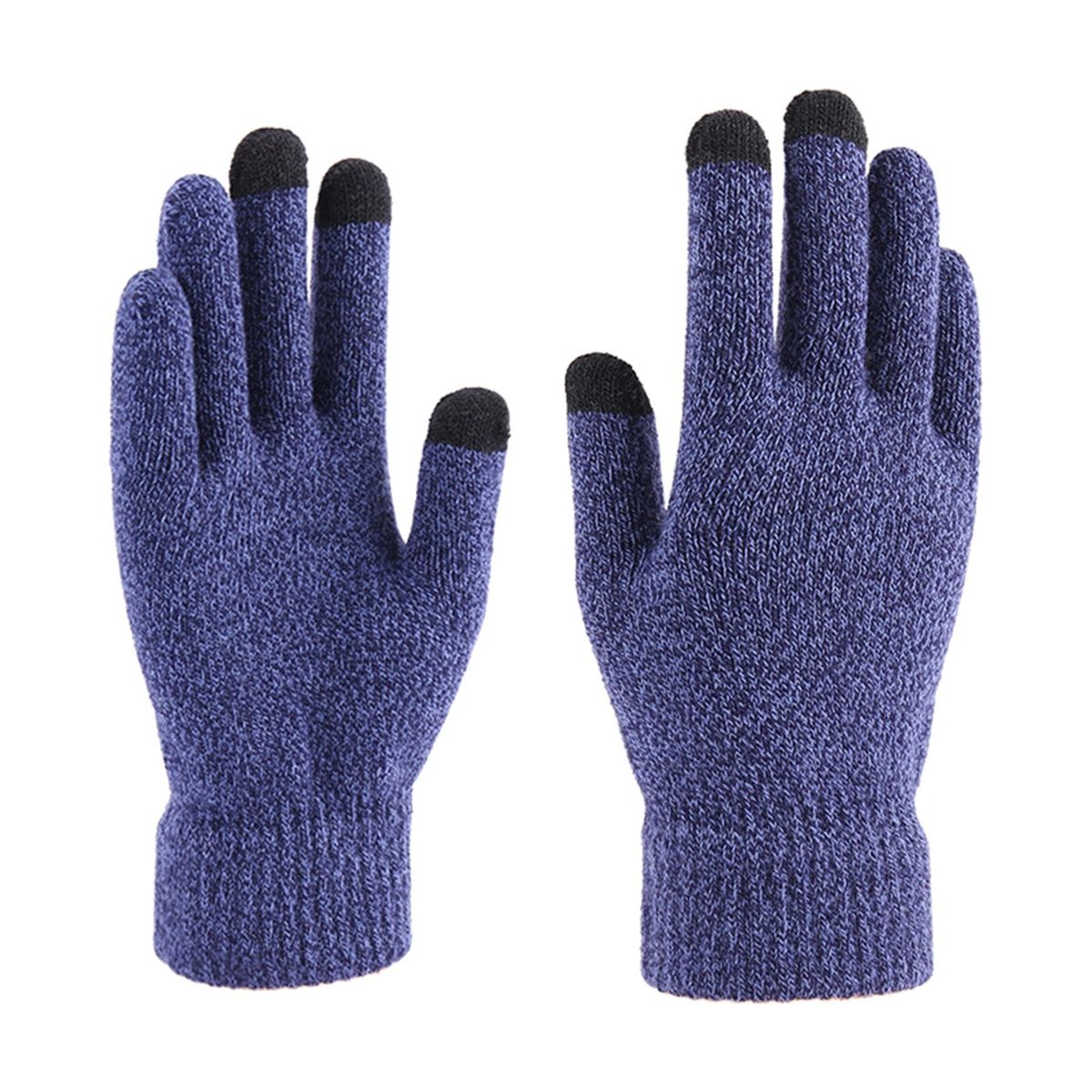 Warm Winter Gloves Touch Screen Knitted Mitten Dark Green