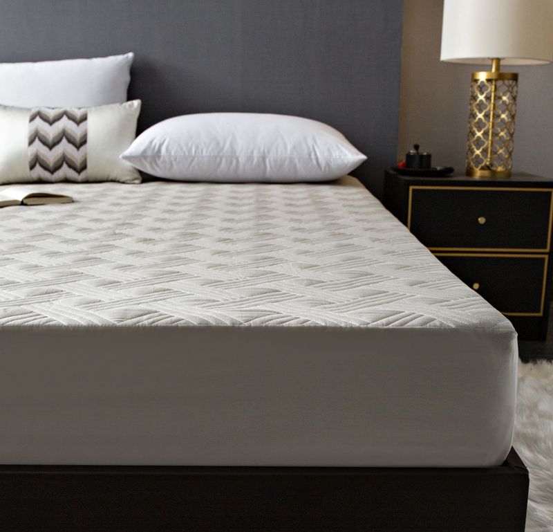 Quilted Fitted Mattress Protector/Cover Waterproof Grey