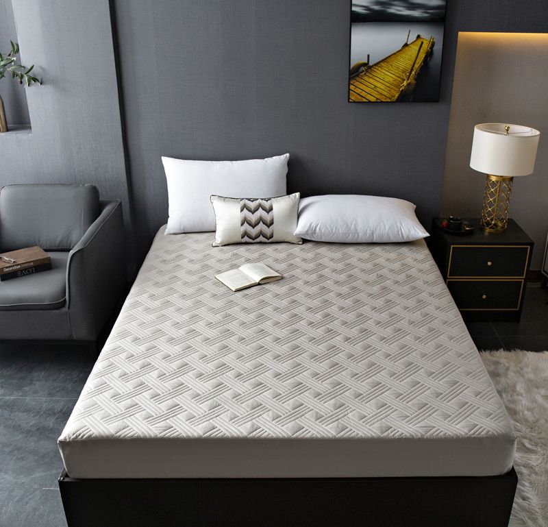 Quilted Fitted Mattress Protector/Cover Waterproof Grey