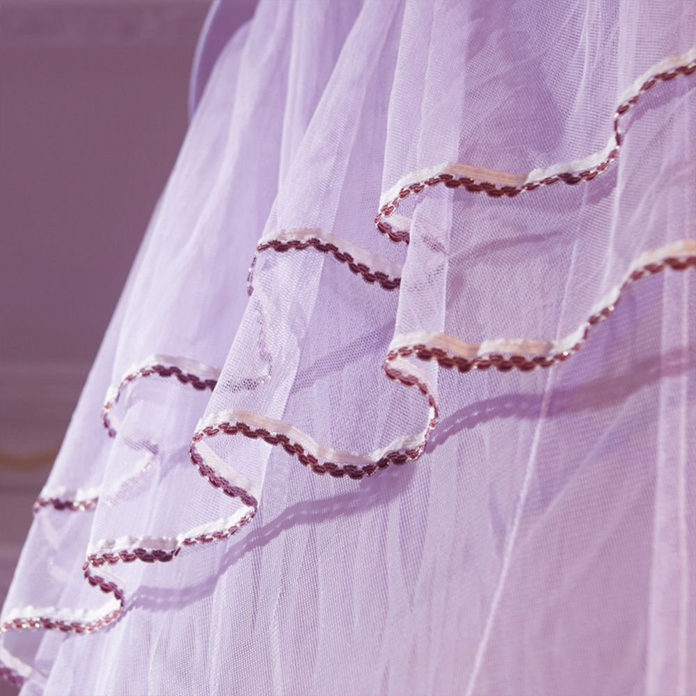【Universal】Mosquito Net Dome Single Entrance Fine Mesh Purple