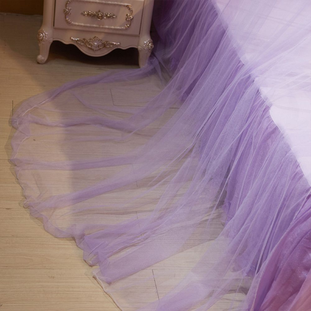 【Universal】Mosquito Net Dome Single Entrance Fine Mesh Purple