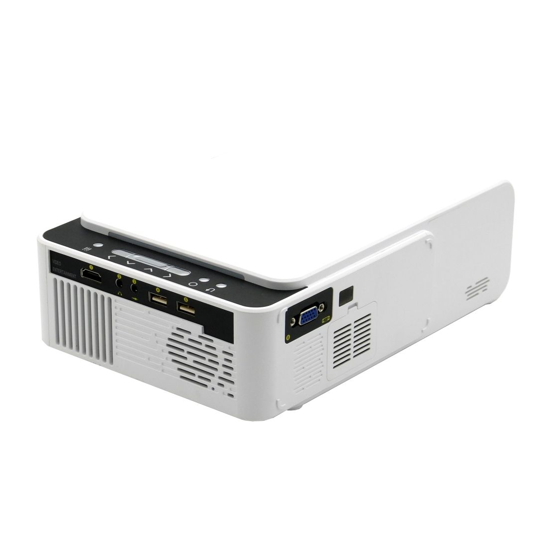 T5 100ANSI Lumens 800x400 Resolution 480P LED+LCD Technology Smart Projector Support HDMI / SD Card / 2 X USB / Audio 3.5mm Same Screen Version