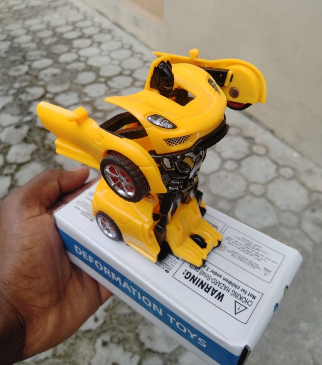 Car Inertial Transformer Robots Toy -Yellow