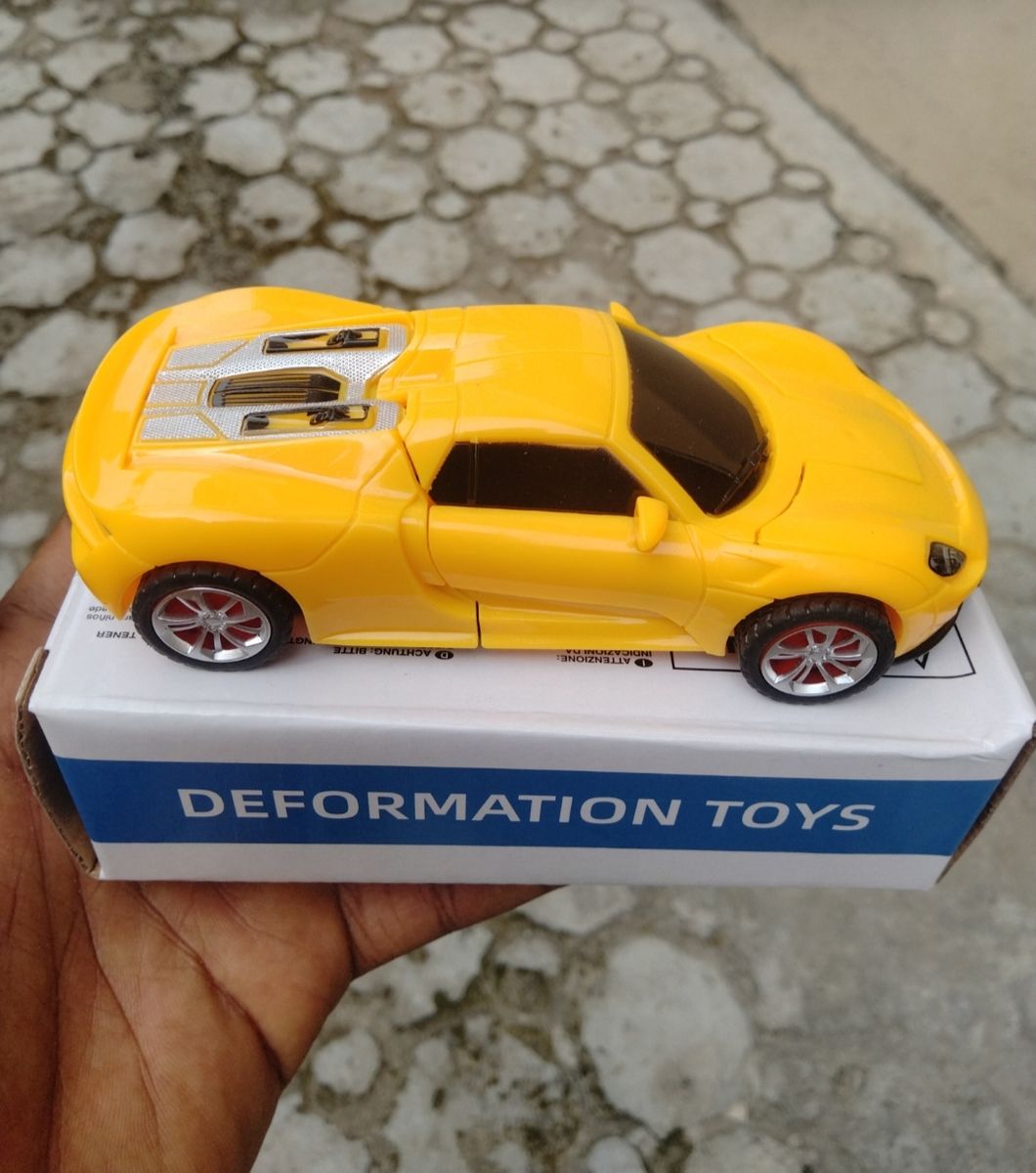 Car Inertial Transformer Robots Toy -Yellow
