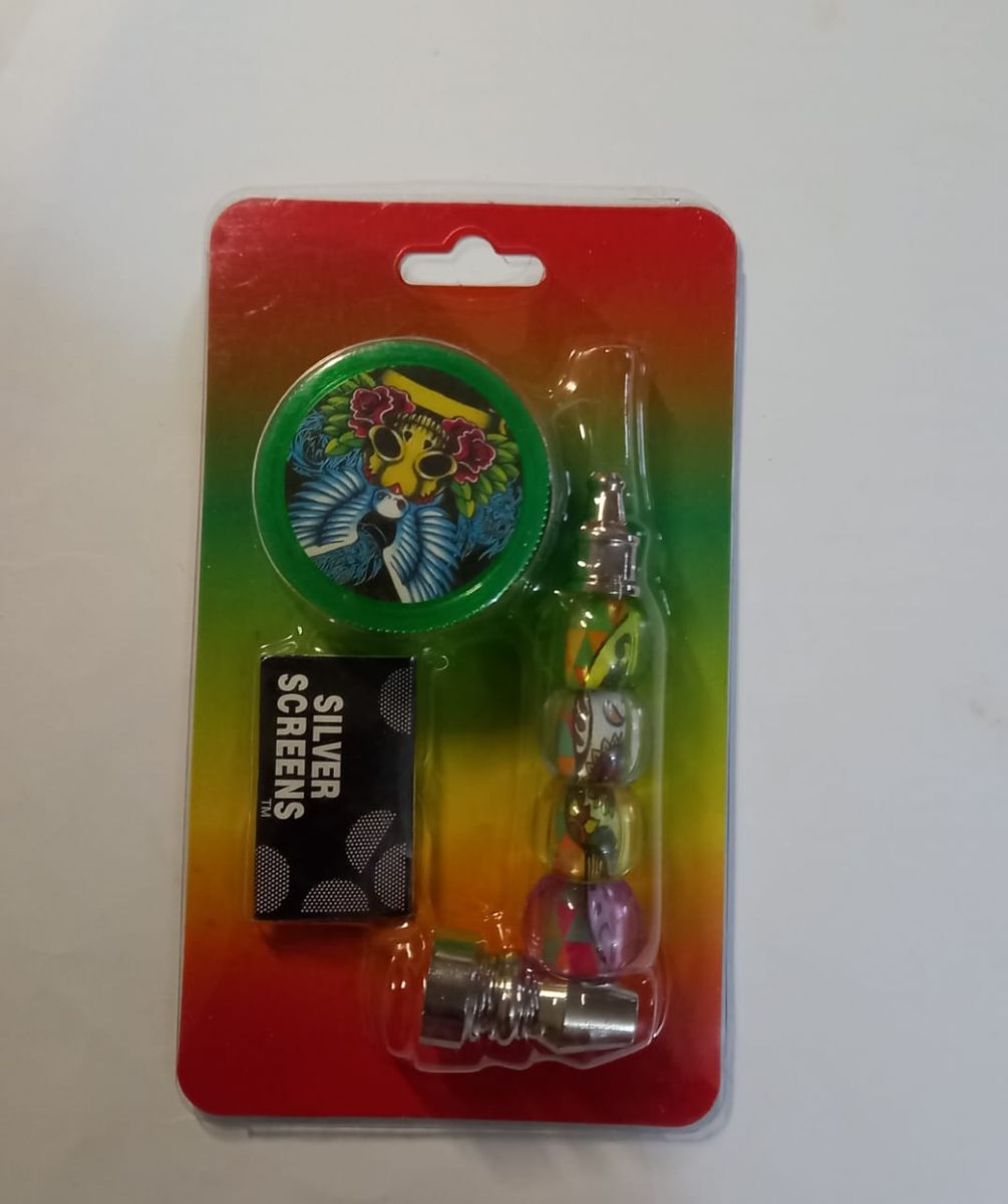 3 In 1 Weed Smoking Pipe,grinder And Mesh