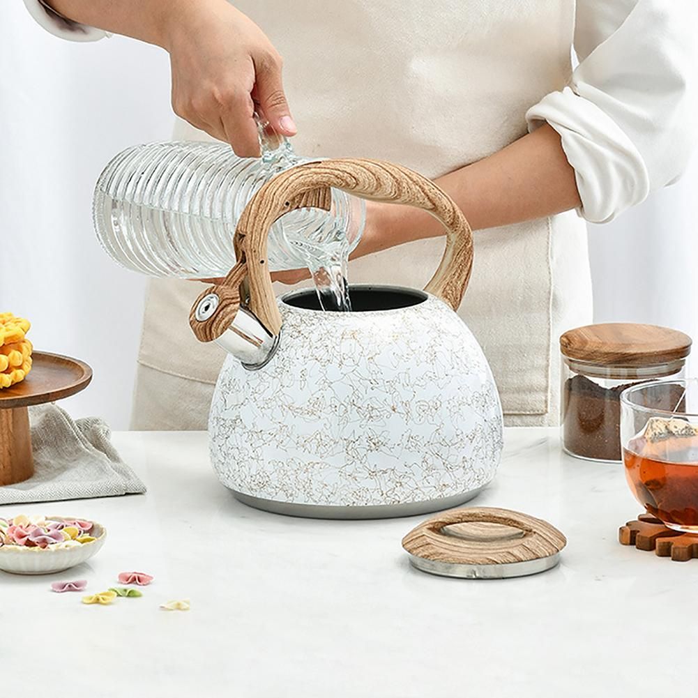 2.8L Stainless Steel Whistling Tea Kettle Line Design