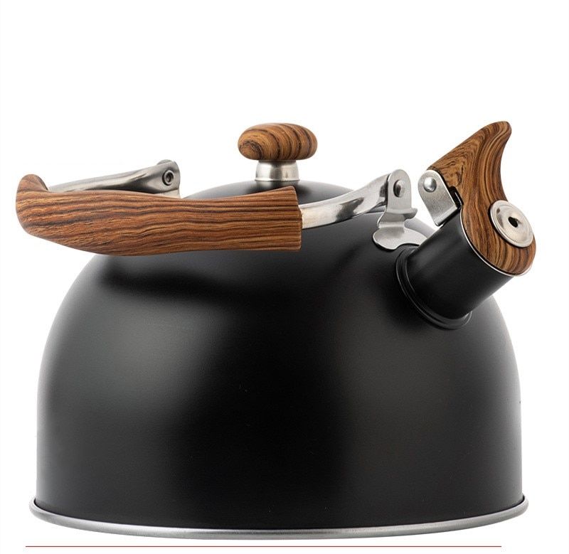 2.5L Whistling Tea Kettle Tea Pot Wood Scald Handle