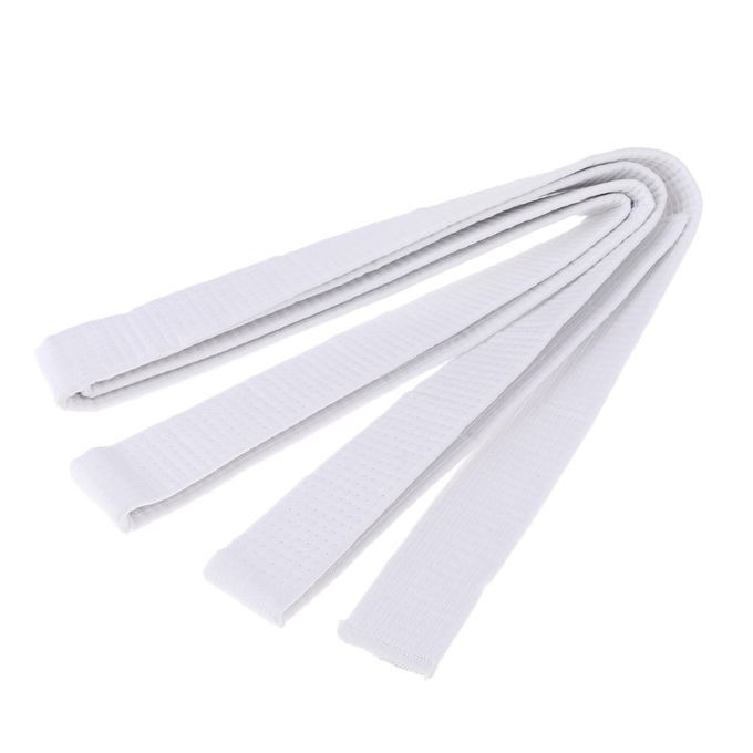 Prettyia Taekwondo Belt Karate Double Wrap Belt Pro Martial Arts White