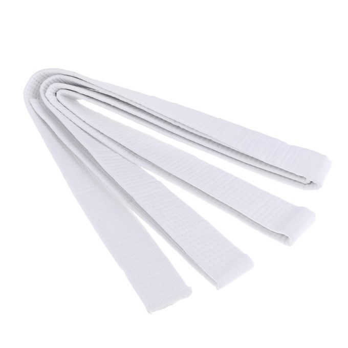 Prettyia Taekwondo Belt Karate Double Wrap Belt Pro Martial Arts White