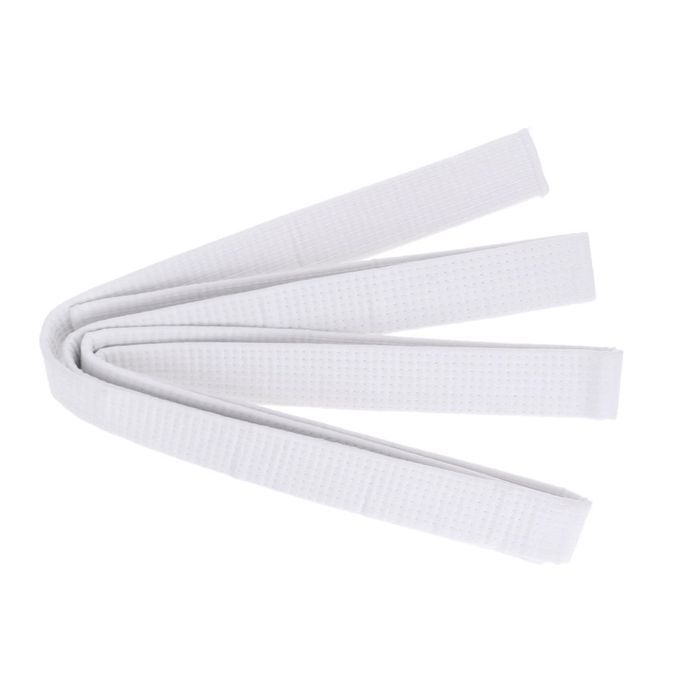Prettyia Taekwondo Belt Karate Double Wrap Belt Pro Martial Arts White