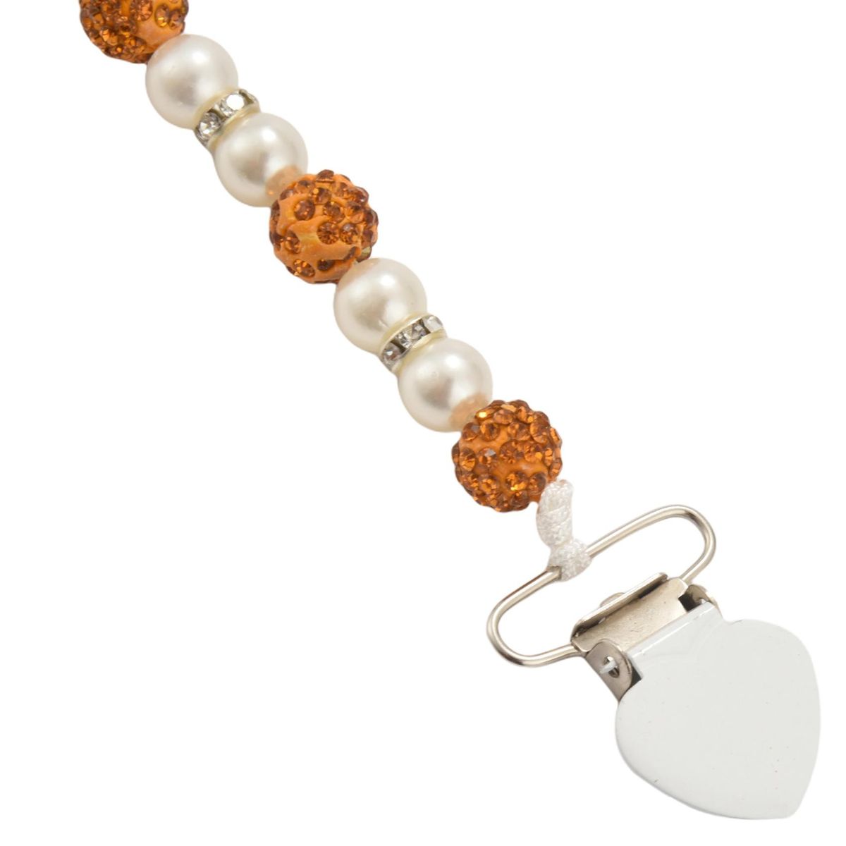 Baby Pacifier Clip Boy Girl Crystal Plastic Beaded Pacifier Holder Clip Nipple Teether Dummy Strap Chain Soother Chain Toys Yellow