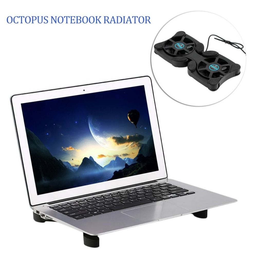 1 Pc Usb Double Fans Port Mini Portable Ocus Notebook 14