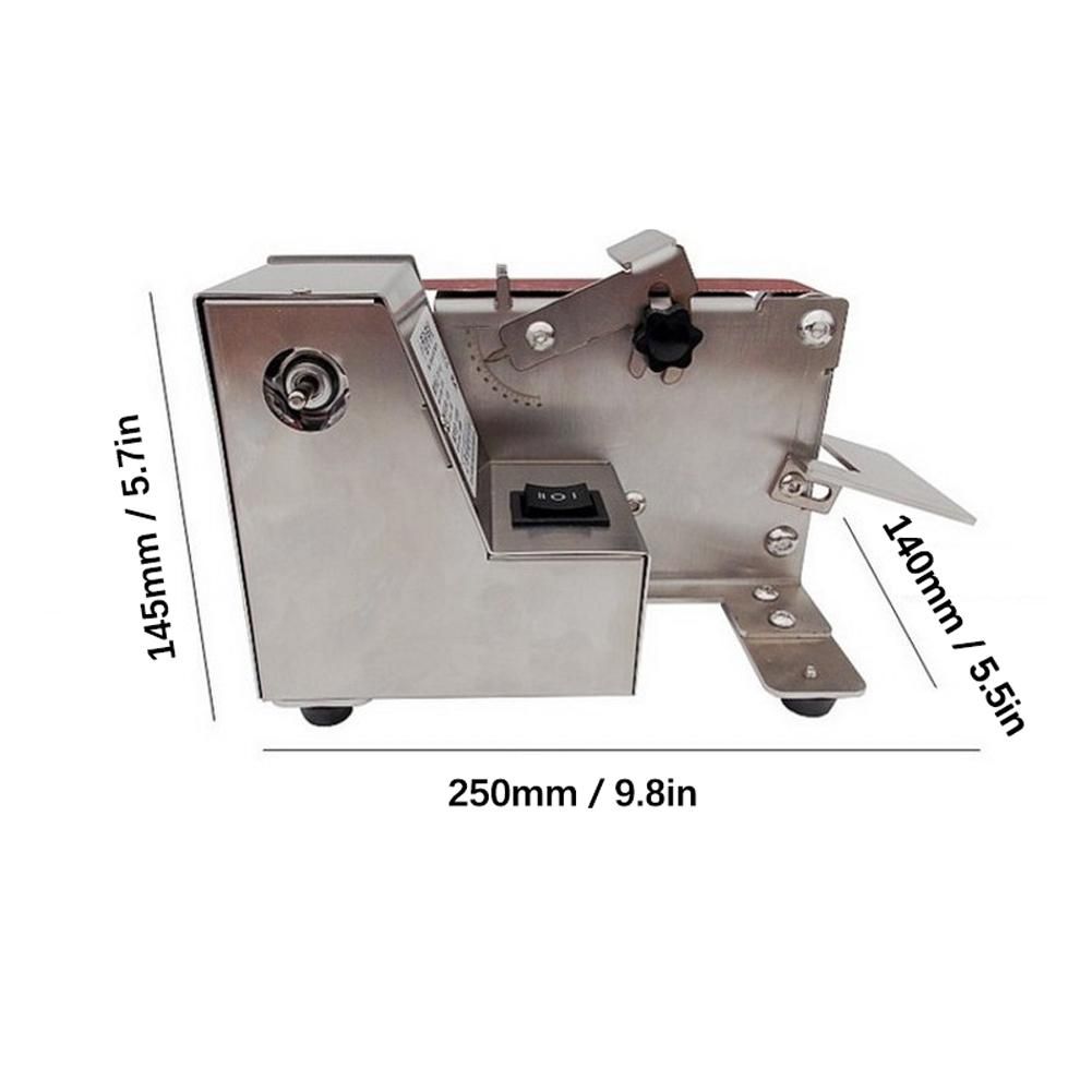 180W Small Sanding Machine Belt Sander 7 Gear Speed Adjustable Household Electric Polishing Machine Desktop Sanding Tool Metal Wood Cutters Grinding Machine with 10 Sanding Belts
