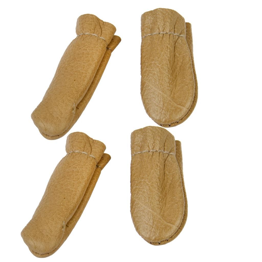 2 Pairs Leather Thumb&Finger Protectors Guards Hand Pin Felting
