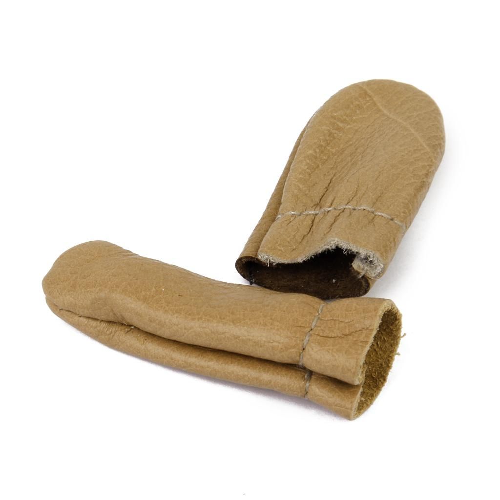 2 Pairs Leather Thumb&Finger Protectors Guards Hand Pin Felting