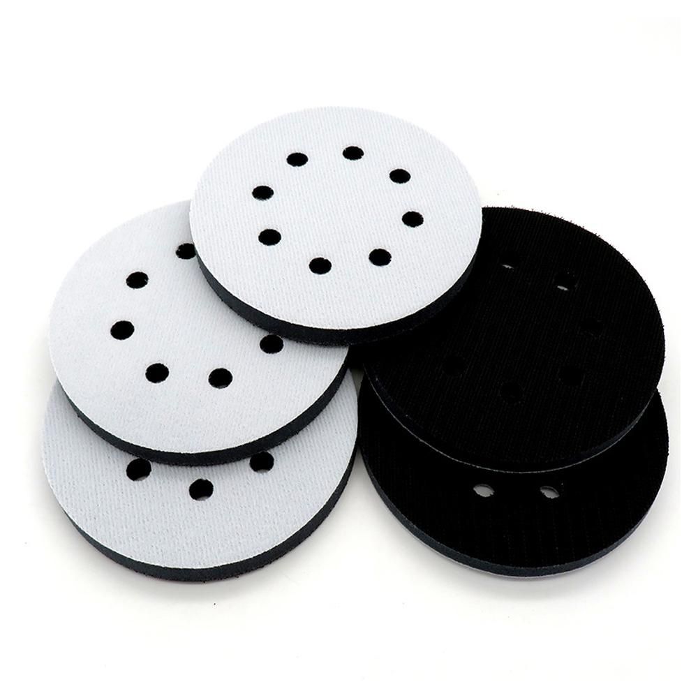 5 Inch 8-Hole Soft Sponge Interface Pad for Sanding Pads Sanding Discs Cushion Uneven Surface Polishing Sponge Pads